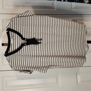 Kim Roger's,  Excellent condition,  Short sleeve,  Women's Top,  Black stripes